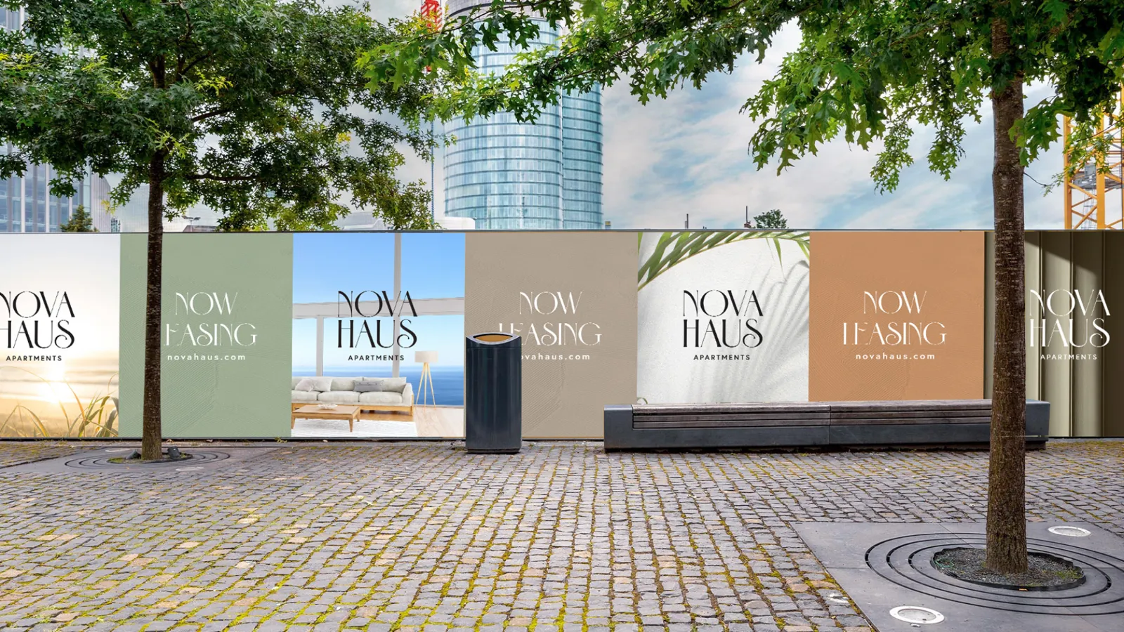 Nova Haus now leasing hoarding panels around a city development site